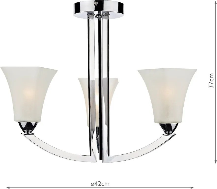 DAR LIGHTING ARL0350 ARLINGTON Modern Csillár Opál, Csiszolt Króm E14 IP20