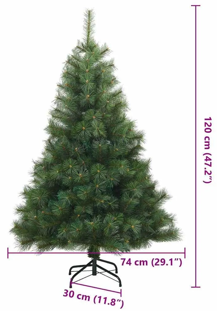 Műanyag Hajtogatós Karácsonyfa állvánnyal Zöld 120 cm PVC, acél