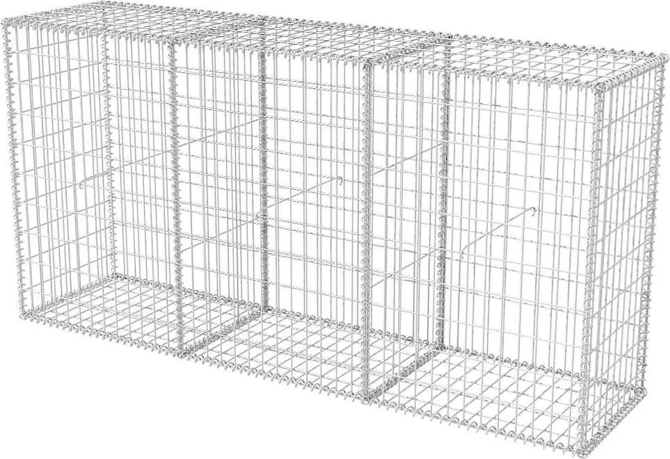 vidaXL horganyzott acél gabion kosár 200 x 50 x 100 cm