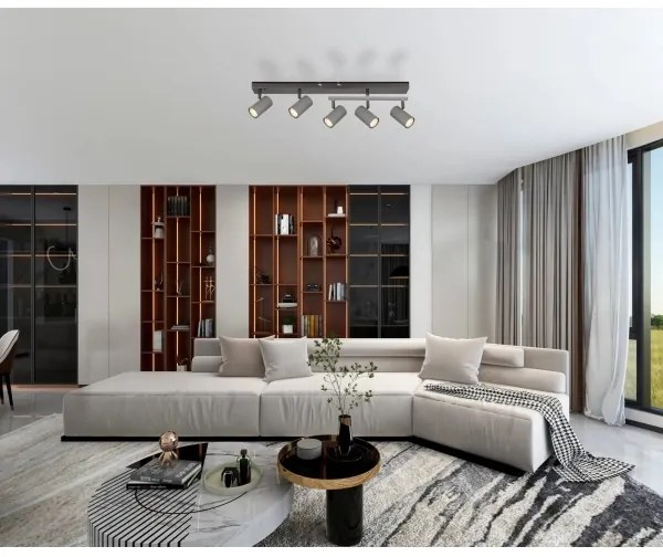 Globo 57911-5S - spotlámpa ROBBY 5xGU10/35W/230V szürke