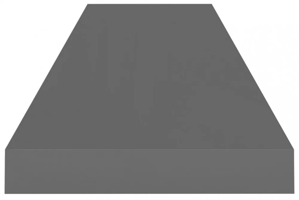magasfényű szürke MDF fali polc 90 x 23,5 x 3,8 cm