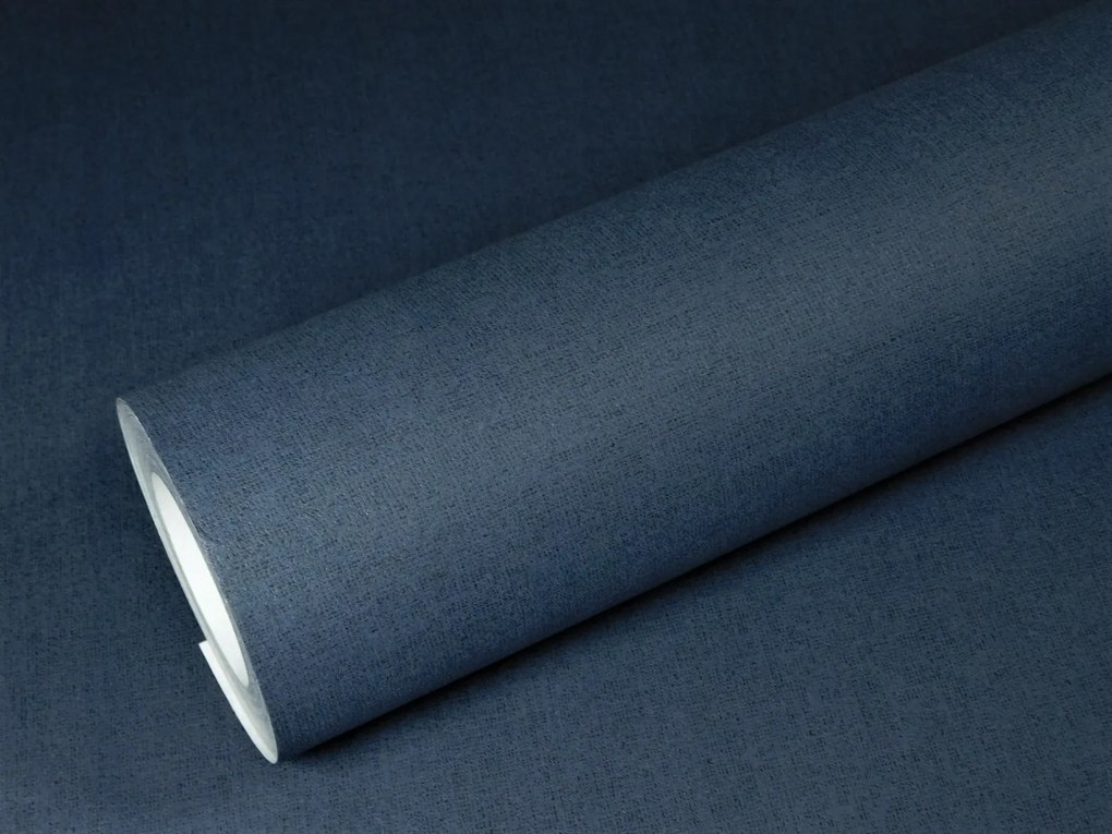 Tapéta Sötétkék Szövet utánzat Mosható tapéta Flizelin
