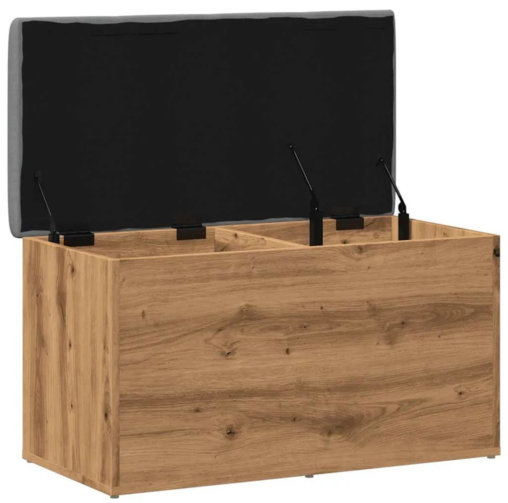 kézműves tölgy szerelt fa tárolópad 82x42x45 cm