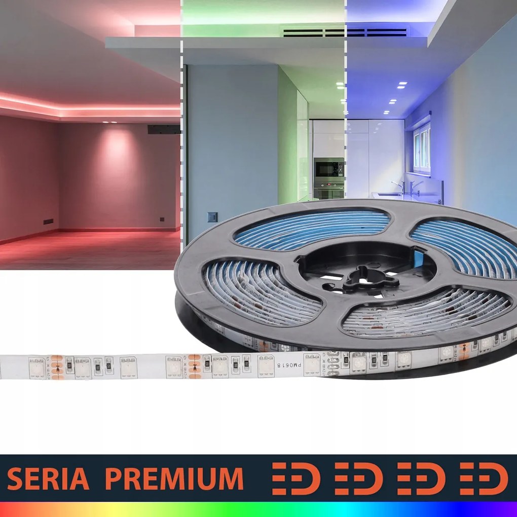 Prémium Led szalag IP63 12V 30LED 7,8W/m Rgb (5)