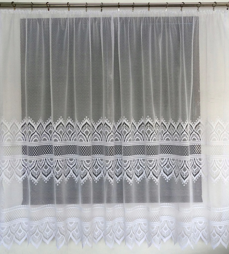 Mg Függöny 603/74 Fehér 300X180cm Kész Szalaggal M