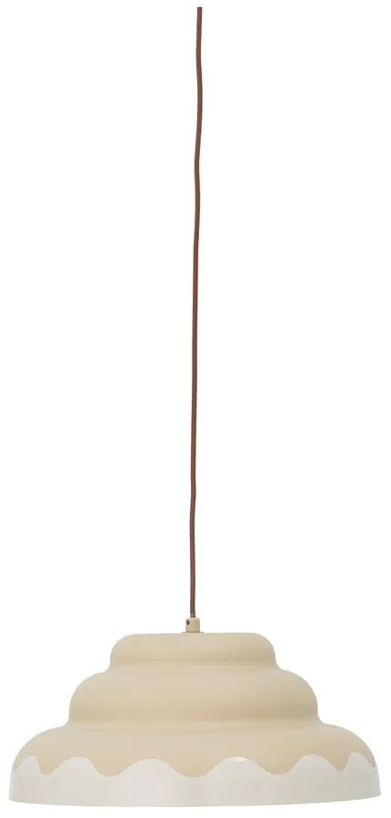 Krémszínű függőlámpa fém búrával ø 40 cm Lacya – Bloomingville