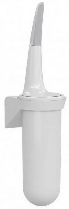 Mar plast Linea SKIN falra szerelhető wc kefe tartóval fehér/átlátszó