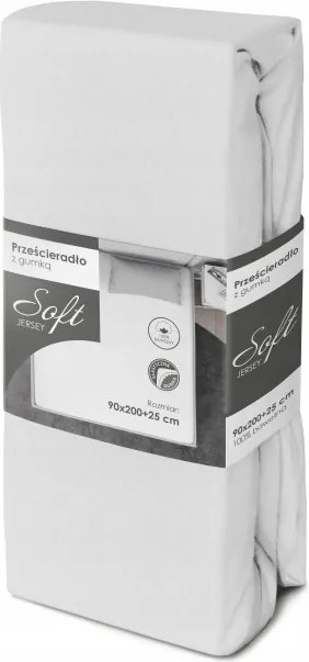 Jersey lepedő Soft fehér 220 x 200 [cm]