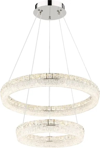 Globo 67387-60 - LED, fényerőszabályozható kábeles függeszték LAUREL LED/60W/230V átlátszó+ távirányító