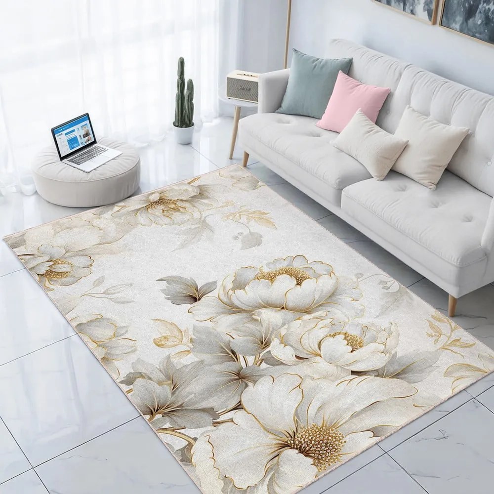 Krémszínű mosható szőnyeg 80x150 cm Soft and Gentle – Mila Home