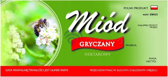 Hajdina mézcímke EM022 kicsi