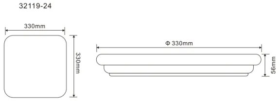GLOBO 32119-24 - LED Kültéri mennyezeti lámpa DORI 1xLED/24W/230V IP54