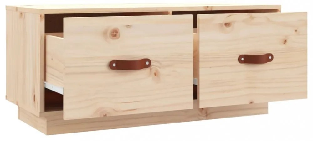 tömör fenyőfa TV-szekrény 80 x 34 x 35 cm
