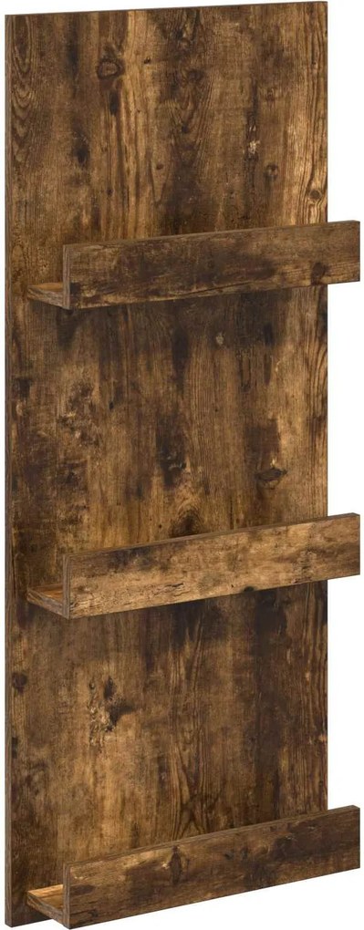 vidaXL Magazin állvány Füstölt tölgy 43 x 11 x 102 cm Faanyag