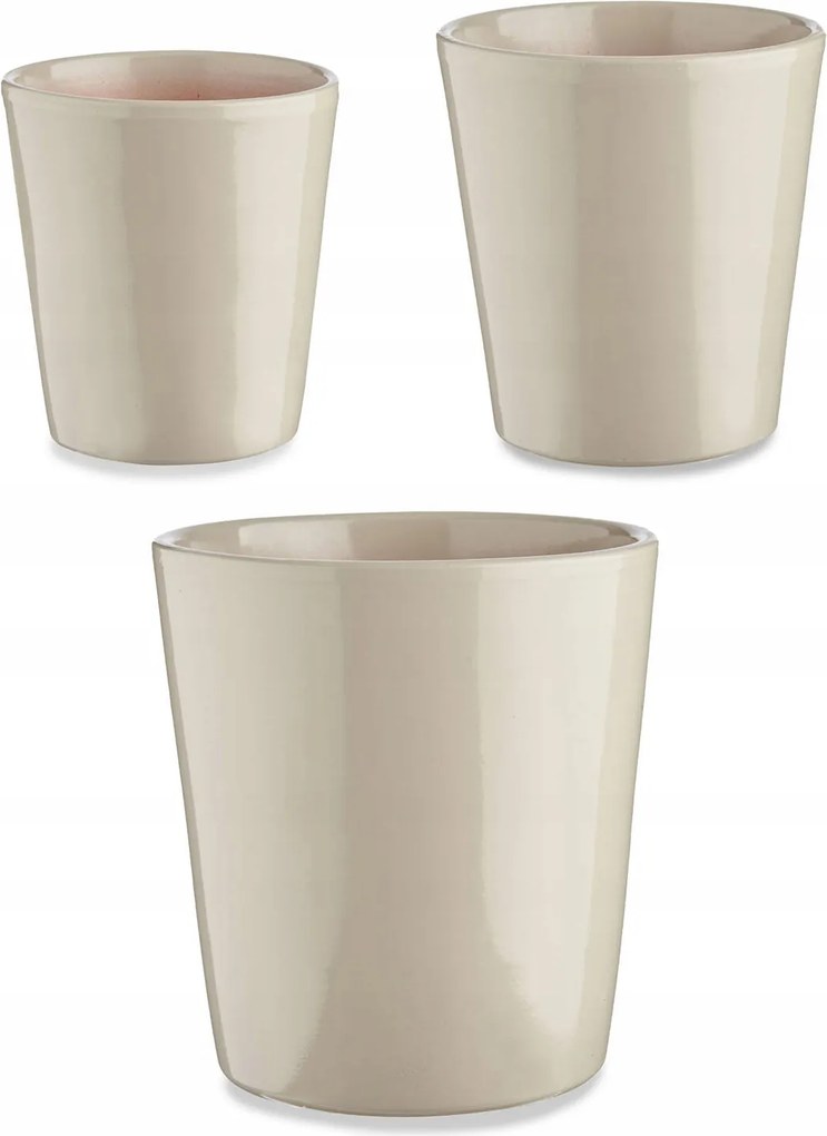 Conical Kerámia Kaspó Szett, 3 Darabos, Ibergarden