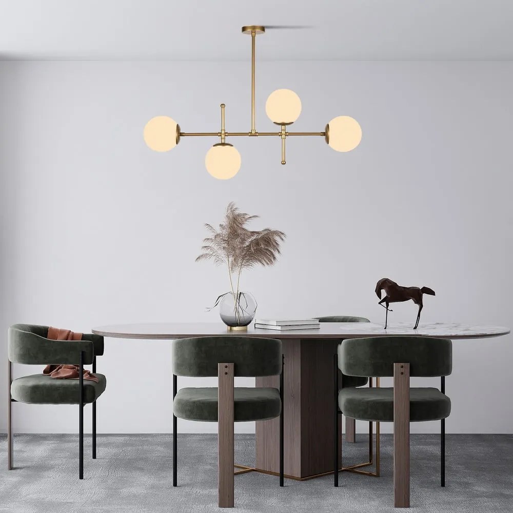Kruva aranyszínű függőlámpa, magasság 57 cm - Squid Lighting