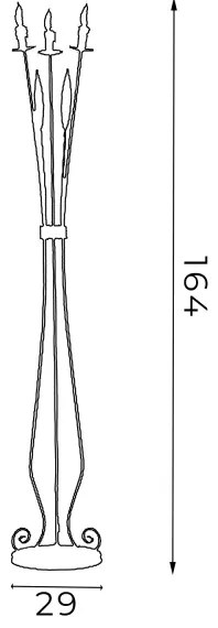 Állólámpa LOARA 3xE14/60W/230V