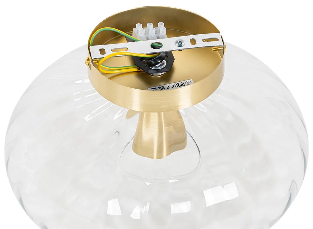 Okos mennyezeti lámpa arany színben üveggel, Wifi P45-tel - Ayesha