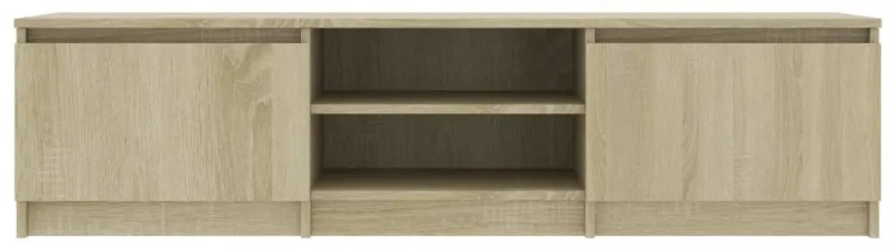 sonoma tölgy színű szerelt fa TV-szekrény 140 x 40 x 35,5 cm