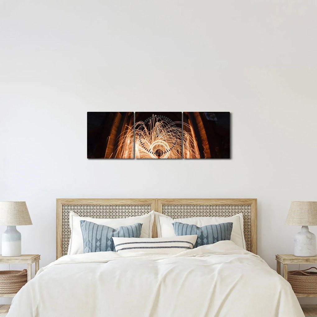 Kép - Fényes show a síneken (órával) (90x30 cm)