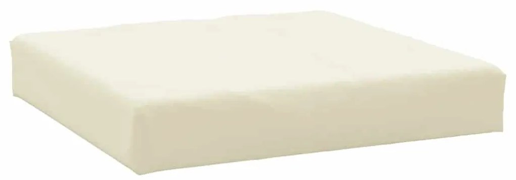 2 db krémfehér szövet raklapkanapé-párna