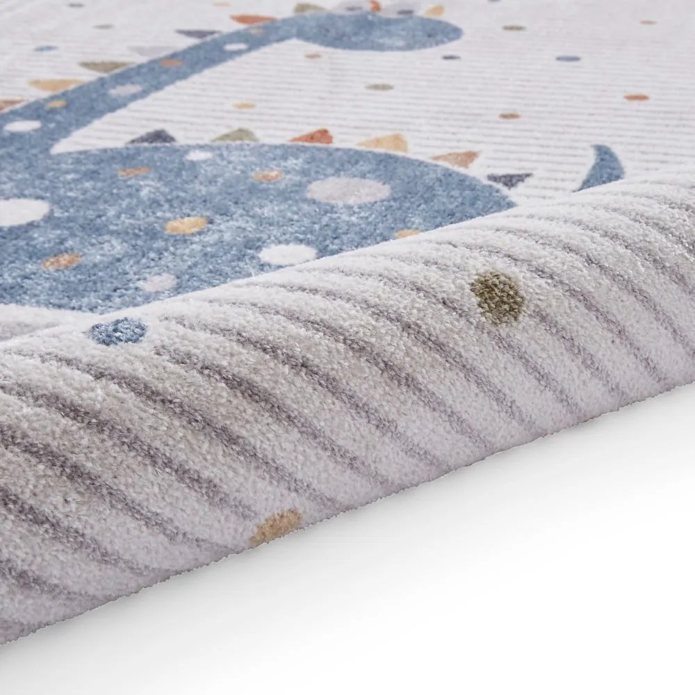 Kék-világosszürke gyerek szőnyeg 120x170 cm Vida Kids Dinosaur – Think Rugs
