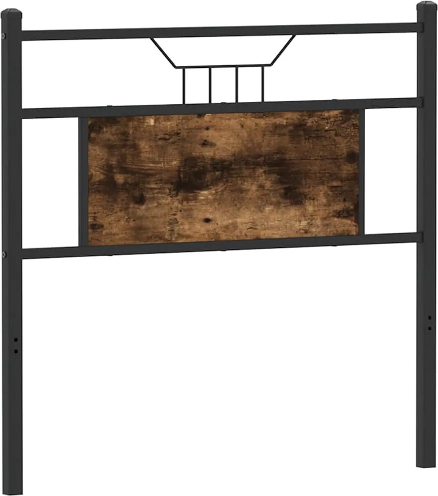 vidaXL füstös tölgy színű szerelt fa és acél csere fejtámla 80 cm