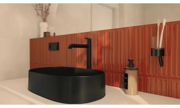 Deante CQS_NU6S - SILIA pultba építhető mosdó 35x55 cm gránit/fekete