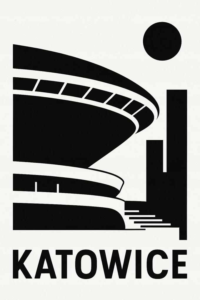 Poszter Minimalista Katowice Csészealj 30x40