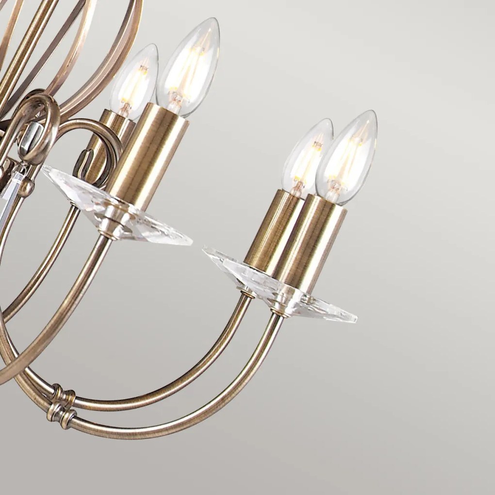 Elstead Lighting AEGEAN AG8-AGED-BRASS Csillár 8x60W/E14