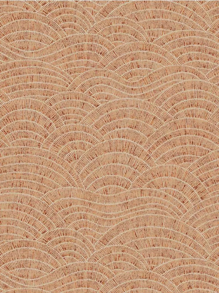 Esselle Home Elemental Dalty krém-réz hullámos texturált vlies tapéta – 100628EH