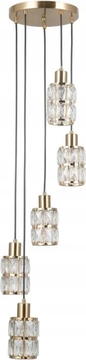 Mennyezeti lámpa, arany függeszték étkezőbe, asztal fölé, Alma szobába