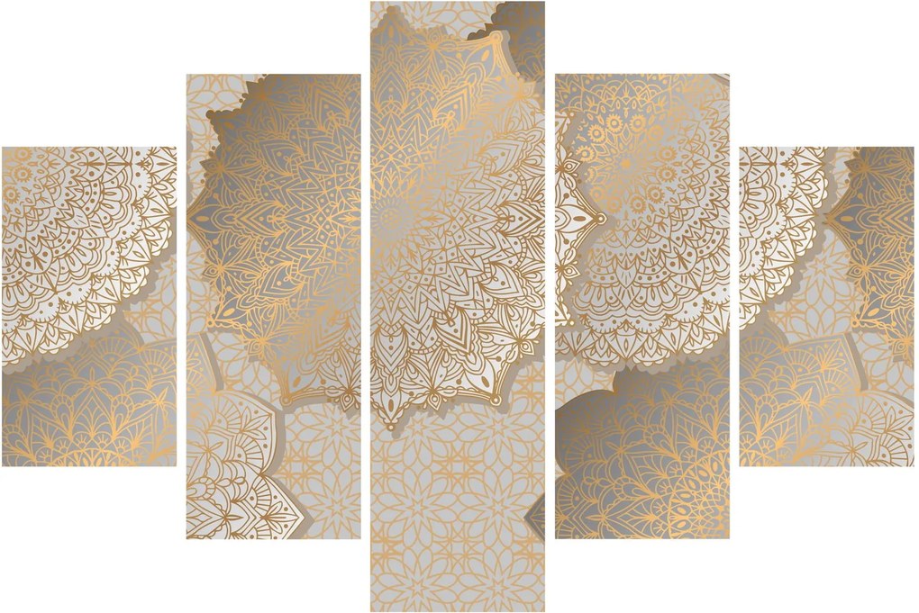 Kép - Mandalák arany tónusokban (150x105 cm)