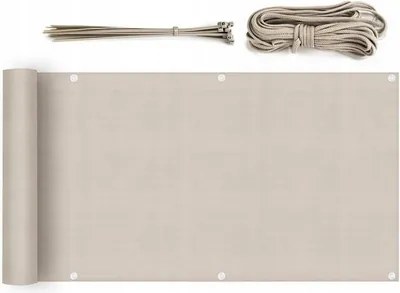 Erkélyvédő Szőnyeg Cappucino Bézs Hdpe 75 x 300 CM