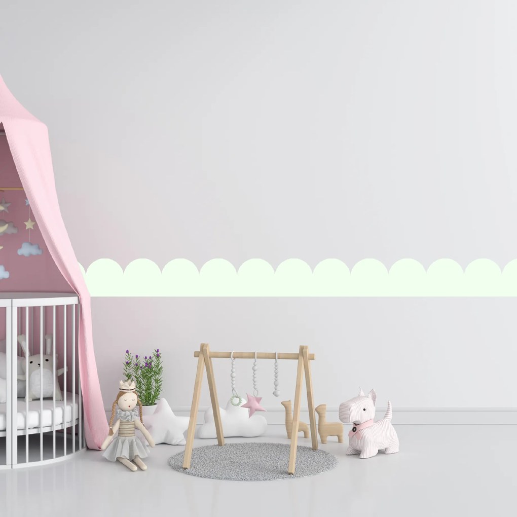PIPPER. Textil öntapadó tapéta - Mini Ív - Menta színű Szín: Sápadt
