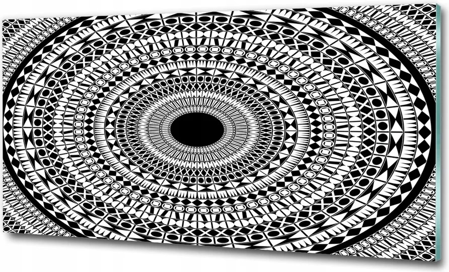 Fotótapéta üveg falra Díszek kör 125x50