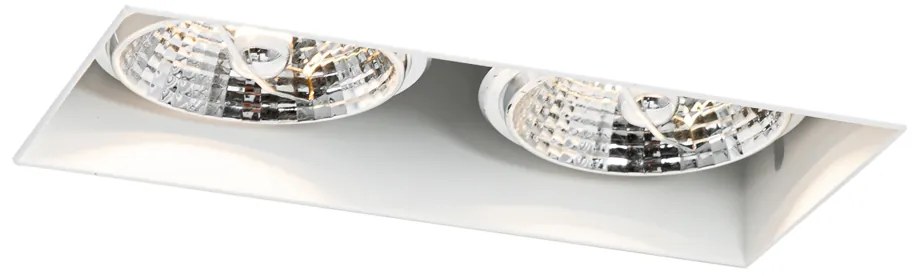 6 db-os süllyesztett spotlámpa szett fehér GU10 70 mm 2 fényű, szegély nélküli - Oneon