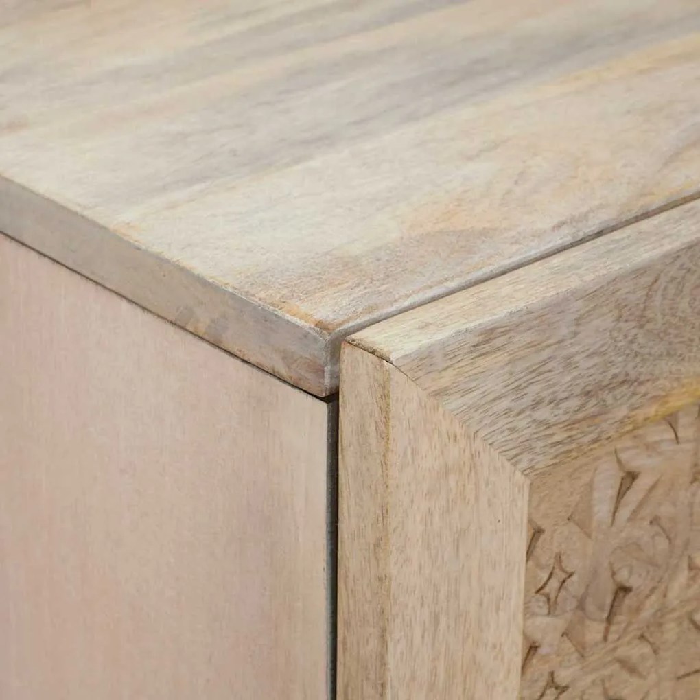 Magasfiú polcokkal ajtóval Fehér 40 x 33 x 110 cm tömör mangófa