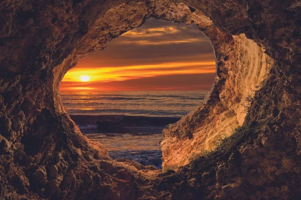 Fototapeta barlangból való kijárat
