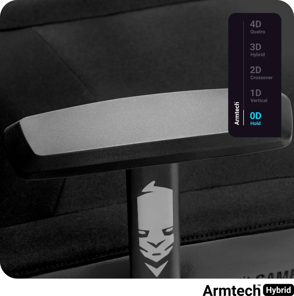Gamer szék műbőr Normal Size, fekete-szürke: Diablo X-Gamer 2.0 Dark Obsidian