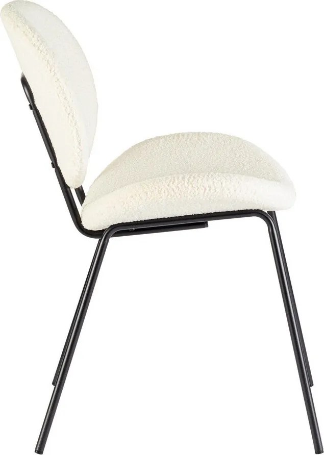 Fehér kárpitozott étkezőszék Maddie – Yes Everyday