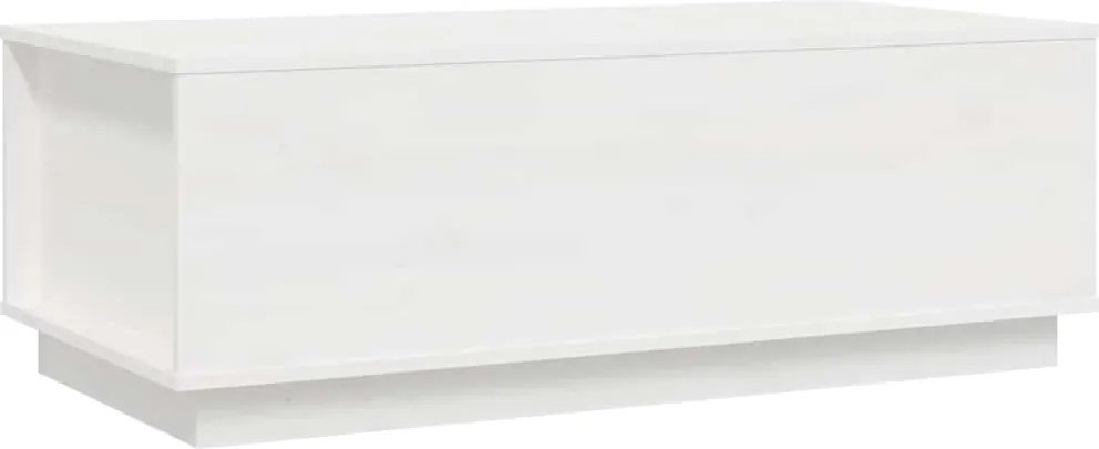 vidaXL fehér tömör fenyőfa dohányzóasztal 100x50x35 cm