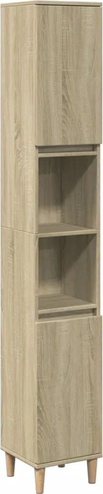 vidaXL sonoma tölgy színű szerelt fa fürdőszobaszekrény 30x30x190 cm