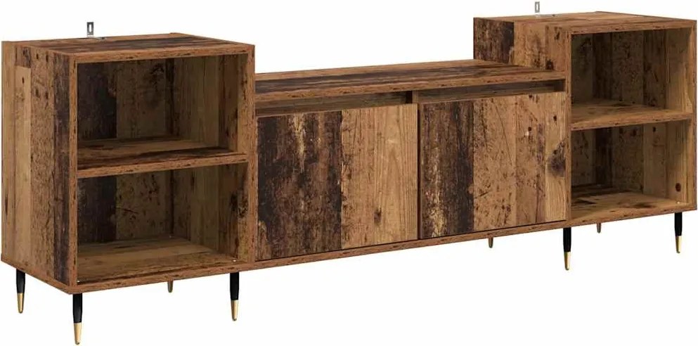 vidaXL TV szekrény Öreg fa 160 x 35 x 55 cm Faanyag