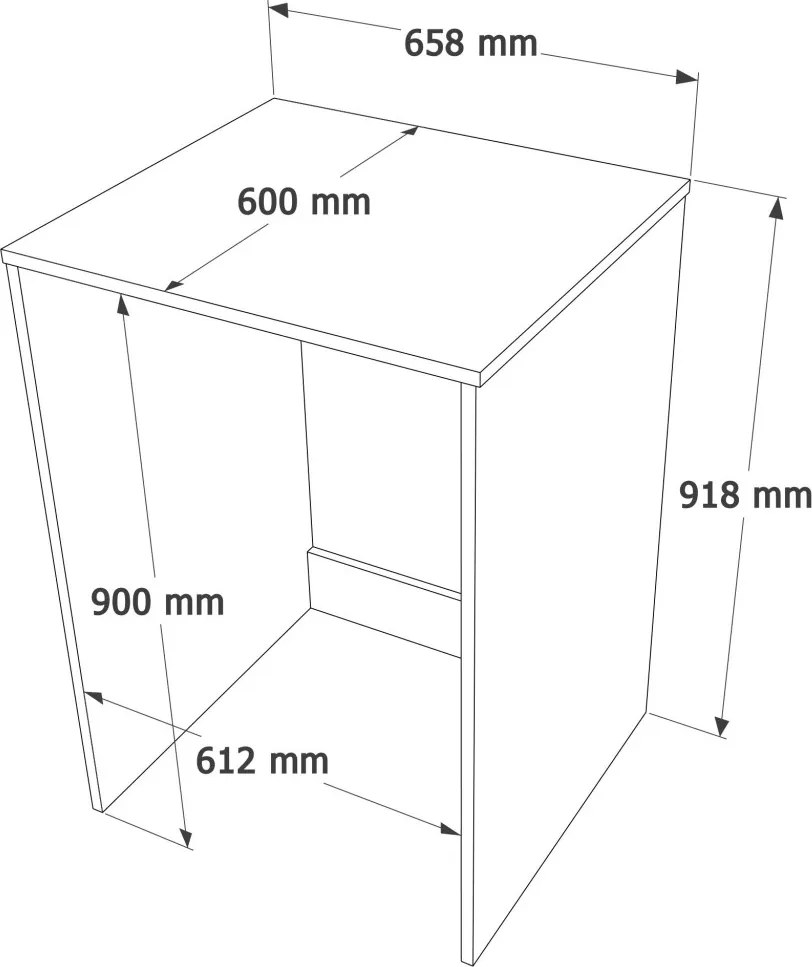 Nord fürdőszobaszekrény, 65,8 cm – ND10-SW