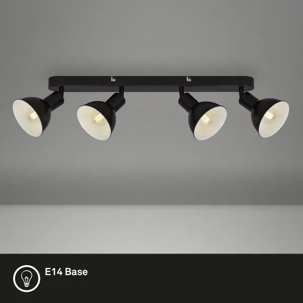Brilo - Spotlámpa RETRO 4xE14/25W/230V fekete
