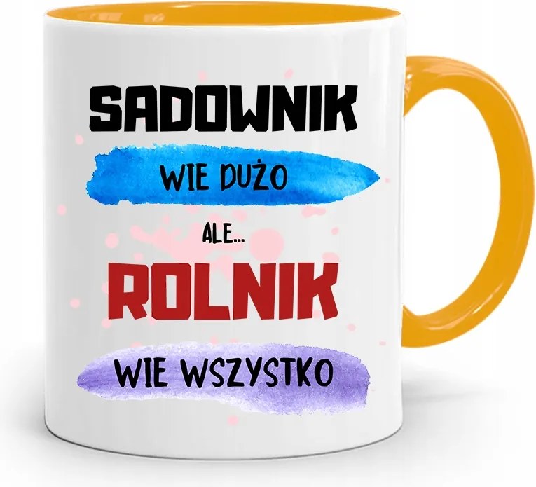 Gazdálkodóknak Bögre Sárga Gazdálkodó Mindent Tud fényképes nyomtatással