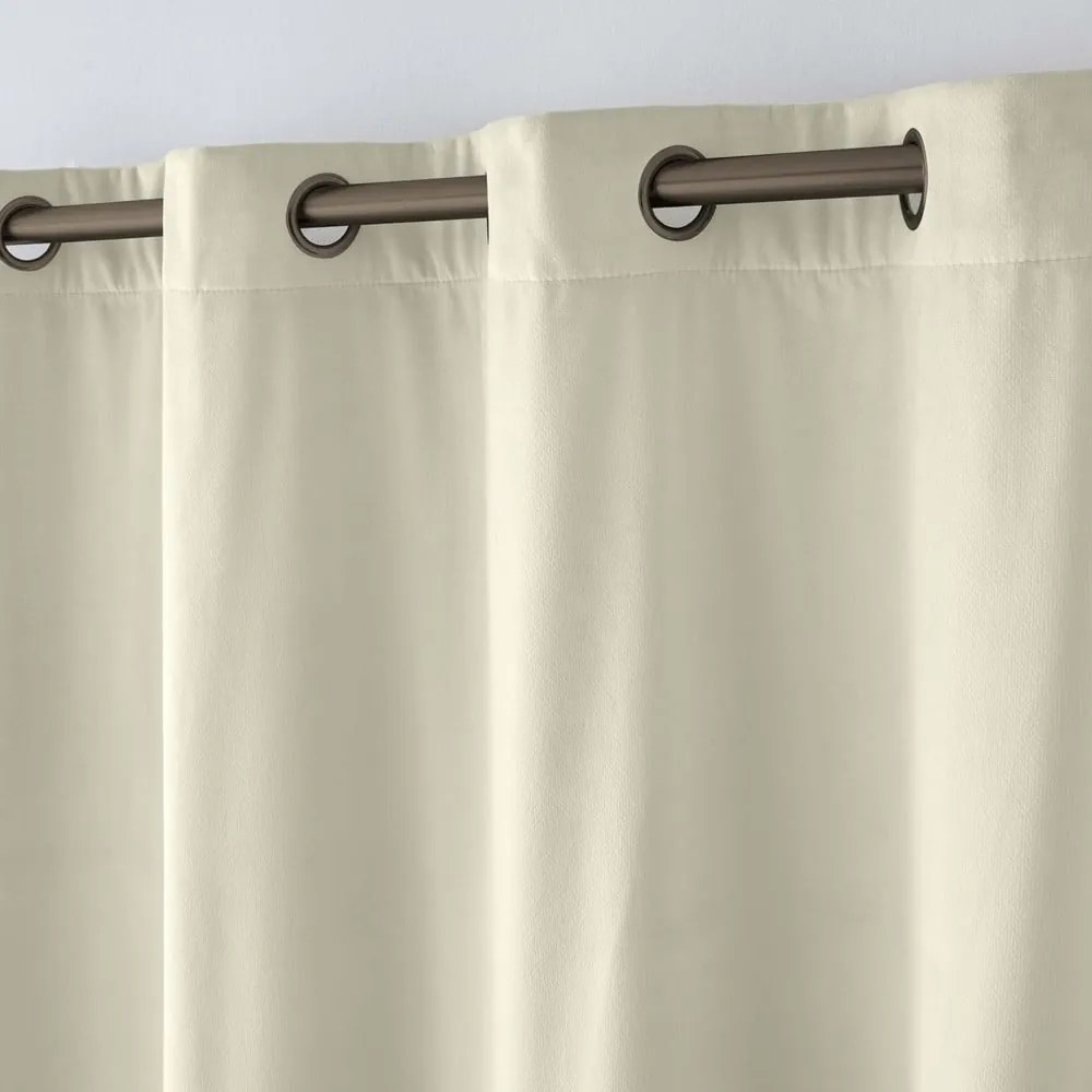 Krémszínű bársony termo függöny 140x260 cm Polarchic – douceur d'intérieur