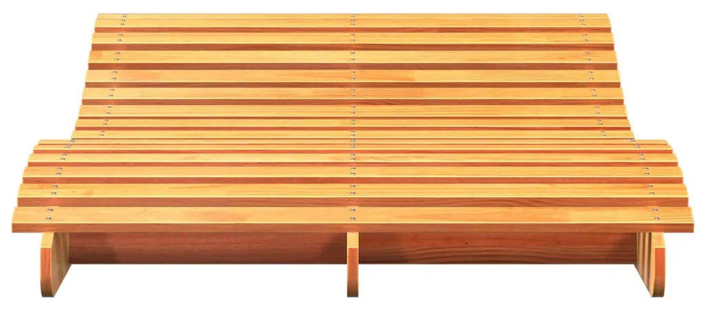 Viaszbarna tömör fenyőfa napozóágy 205 x 110 x 31,5 cm