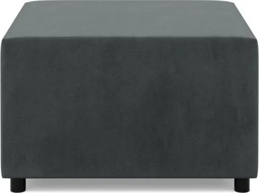 Zeus puff, bársony, 70x70, szürke